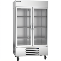 Beverage-Air Horizon Series Two-Section Glass Door Reach-In Refrigerator, 40.2 Cu. Ft., Bottom-Mounted Self-Contained