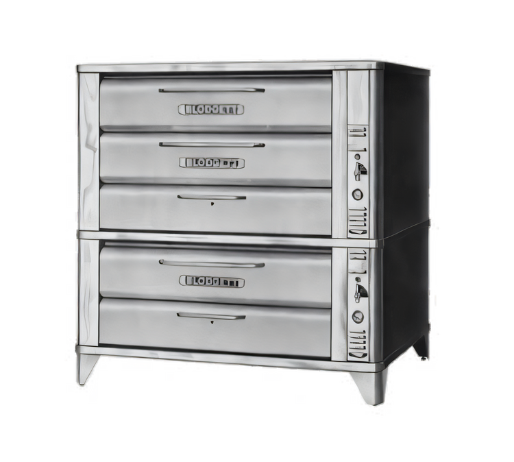 Product image #1 for Blodgett 981/961 60-Inch Wide Double Section Gas Deck Oven with 3 Baking Compartments