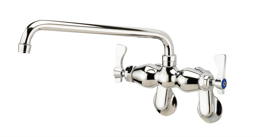 Product image #1 for Krowne Royal Series Splash-Mounted Commercial Faucet with 12-Inch Swing Spout and Adjustable 2-1/4 to 8-1/4-Inch Centers