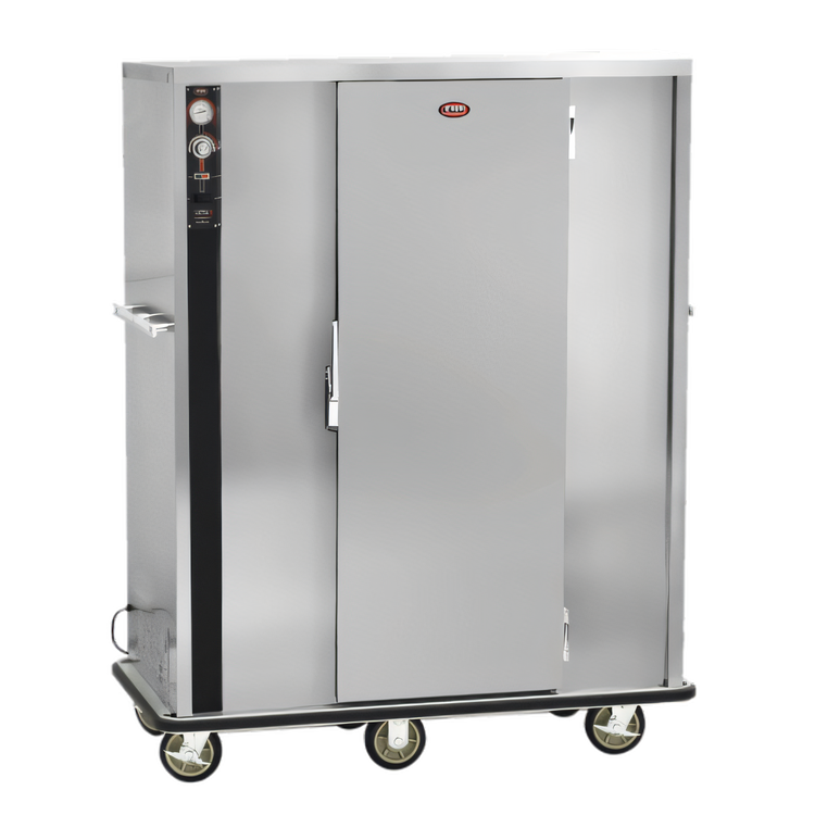 Product image #1 for FWE P-Series Mobile Heated Banquet Cart for 96-120 Covered Plates, Single Door, Stainless Steel