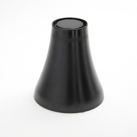 Lift Collection Round Black Melamine Buffet Pedestal, 6-1/2 Inch Dia. x 7-1/8 Inch H
