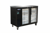 IKON Refrigeration Two-Section Glass Swing Door Back Bar Cooler, 49-1/10 Inch, 10.45 Cu. Ft.