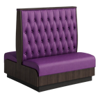 Thumbnail image #1 for ATSMFG ATS AT&S-AD-KR48-BT GR8 Karender Standard Booth, double, 48" long x 48" high, Sewn Button-tuft back, Upholstery and foam fitted over a