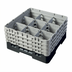 Thumbnail image #2 for Cambro Camrack® Full Size 9-Compartment Glass Rack, 10 1/2-Inch High, Black