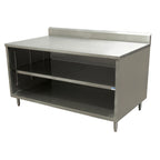 Thumbnail image #1 for BK Resources CSTR5-2418 Stainless Steel Chef Table, Open Front Cabinet Base, 14-Gauge 304 Steel Top, 5-Inch Riser, 18 x 24 Inches