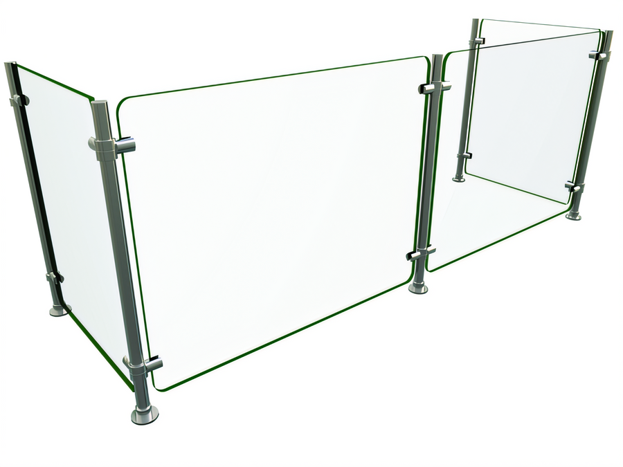 Product image #1 for Hatco Flav-R-Shield 2-Bay Full-Service Pass-Over Sneeze Guard, 60 x 18 x 25 Inches