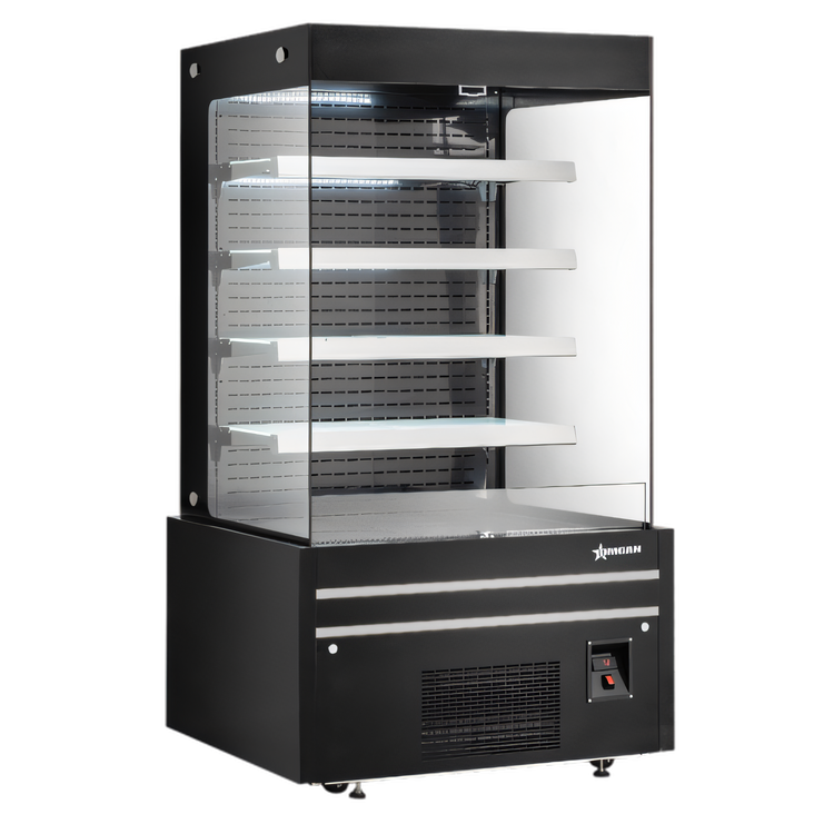 Product image #2 for 48-Inch Black Open-Front Grab-and-Go Refrigerated Showcase, 26.83 Cu. Ft., Self-Contained