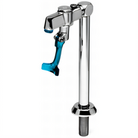 equip 12-Inch Deck-Mount Pedestal Push-Back Glass Filler with Adjustable Flange and Blue Self-Closing Arm
