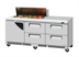 Thumbnail image #1 for Turbo Air Super Deluxe 72-5/8-Inch Three-Section Sandwich/Salad Prep Table with 12-Pan Top, 4 Drawers, and 1 Door