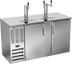 Thumbnail image #1 for Beverage-Air 58-Inch Dual-Door Draft Beer Cooler with 3-Keg Capacity and Single/Dual Faucet Towers