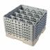 Thumbnail image #2 for Cambro Camrack® Full-Size 16-Compartment Glass Rack — 11-3/4 in. Height, 19-3/4 in. Square, Beige (Includes 6 Soft Gray Extenders)