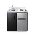 Thumbnail image #1 for Summit Commercial 36-Inch All-In-One Kitchenette with Sink, 2-Burner Electric Cooktop, and 3.2 Cu. Ft. Refrigerator-Freezer