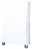 Thumbnail image #1 for Quantum White Nylon Wire Cart Cover for 24 x 36 x 63 Inch Carts with Zipper Flap