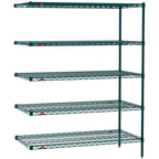 Thumbnail image #1 for Metro Super Erecta SE-2124K3-63-A5 Add-On Wire Shelving Unit, 24"W x 21"D x 63"H, 800 lb. capacity per shelf, 2000 lb. capacity per unit, 1" shelf