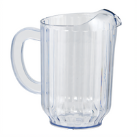 Winco 60 oz Clear SAN Plastic Water Pitcher, 4-Pack