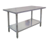 Thumbnail image #1 for Standard Series 30 x 30 Inch Square Stainless Steel Flat Top Work Table with Galvanized Undershelf