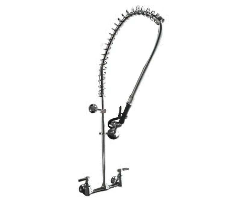Product image #1 for Serv-Ware Economy Wall Mount Pre-Rinse Unit, 8-Inch Centers, 1/2-Inch NPT Inlets
