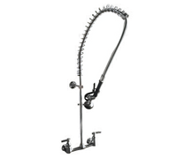 Serv-Ware Economy Wall Mount Pre-Rinse Unit, 8-Inch Centers, 1/2-Inch NPT Inlets