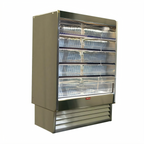Thumbnail image #1 for Howard-McCray 35E Series SC-OD35E-3-S-LED 39-Inch Self-Contained Dairy Open-Air Merchandiser, Stainless Steel, 4-Tier LED Shelving