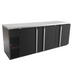 Thumbnail image #1 for Pro-Line E-Series Three-Section Refrigerated Back Bar Cabinet, 95-1/2 Inch, 39.2 Cu. Ft., Self-Contained