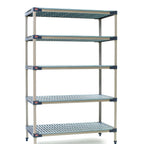 Thumbnail image #1 for Metro MetroMax 4 5X517G4 5-Shelf Open-Grid Starter Polymer Shelving Unit, Blue, 24"W x 24"D x 74"H
