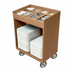Thumbnail image #1 for Cambro TC1418 Tray and Silver Cart with Pans and Vinyl Cover