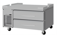 Turbo Air PRO Series Flat Top Stainless Steel Chef Base Freezer with 2 Drawers, 48-1/8 Inch, Self-Contained Side-Mount Refrigeration