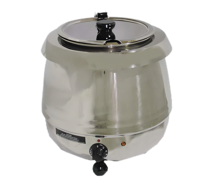 Product image #1 for Omcan 10 Liter Stainless Steel Countertop Soup Kettle, 400W, 110V