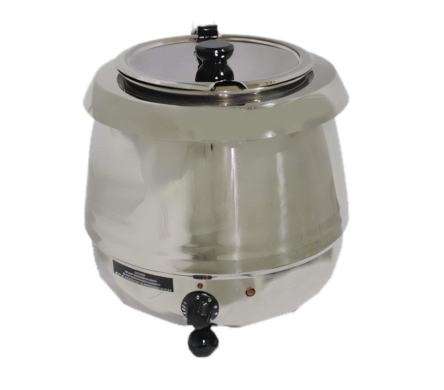 Product image #1 for Omcan 10 Liter Stainless Steel Countertop Soup Kettle, 400W, 110V