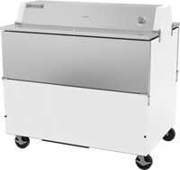 Beverage-Air 49-Inch Dual Access Forced-Air School Milk Cooler, 20.55 Cu. Ft., White Exterior/Stainless Interior