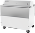 Thumbnail image #1 for Beverage-Air 49-Inch Dual Access Forced-Air School Milk Cooler, 20.55 Cu. Ft., White Exterior/Stainless Interior