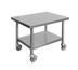 Thumbnail image #1 for Dinex Stainless Steel Bench-Type Mixer Stand with Open Base, Undershelf, and Casters