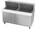 Thumbnail image #1 for Beverage-Air SPE60HC-24M Two-Section Mega Top Sandwich Prep Table, 60-Inch, 24-Pan Capacity