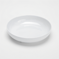 Endurance 46 oz. White Round Melamine Bowl, 9-1/2 Inch Diameter