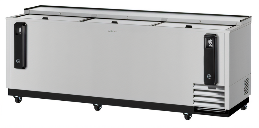 Product image #1 for Turbo Air Super Deluxe 95-Inch Stainless Steel Bottle Cooler, 30.3 Cu. Ft., Self-Contained, R290