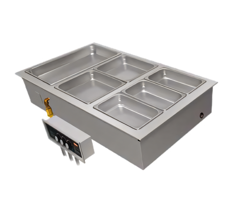 Product image #1 for Hatco Drop-In Modular/Ganged Insulated Heated Well with Drains, 4 Full-Size Pan Capacity, 3600W