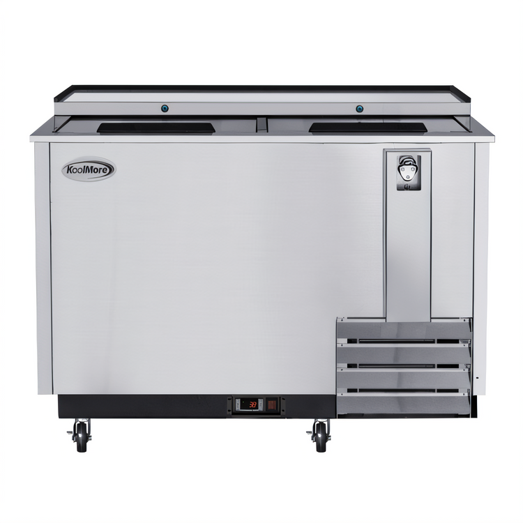 Product image #1 for KoolMore 50-Inch Commercial Bottle Cooler with Built-In Opener, 14 Cu. Ft., Stainless Steel, 115V