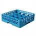 Thumbnail image #1 for Carlisle OptiClean Full-Size 16-Compartment Tilted Dishwasher Cup Rack with 1 Open Extender, Blue