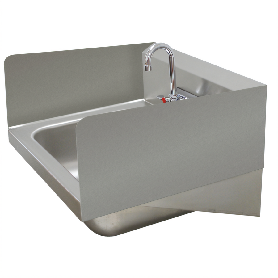 Product image #1 for Advance Tabco Welded Double Side Splash Guard for Hand Sinks, 7-3/4" High