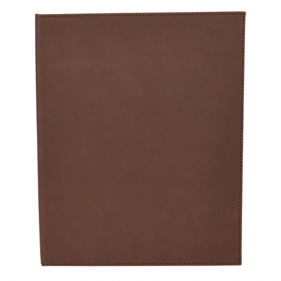Product image #1 for Winco Double Fold Brown Leather-Like Letter Size Menu Cover