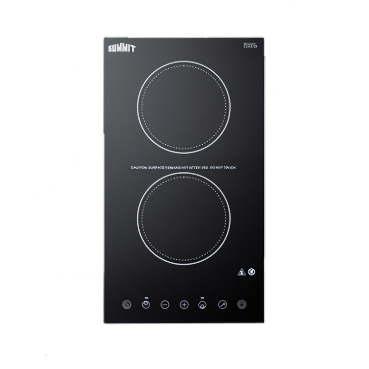 Product image #1 for Summit Commercial 2-Burner 115V Radiant Electric Built-In Cooktop with Black Schott Ceramic Glass Surface