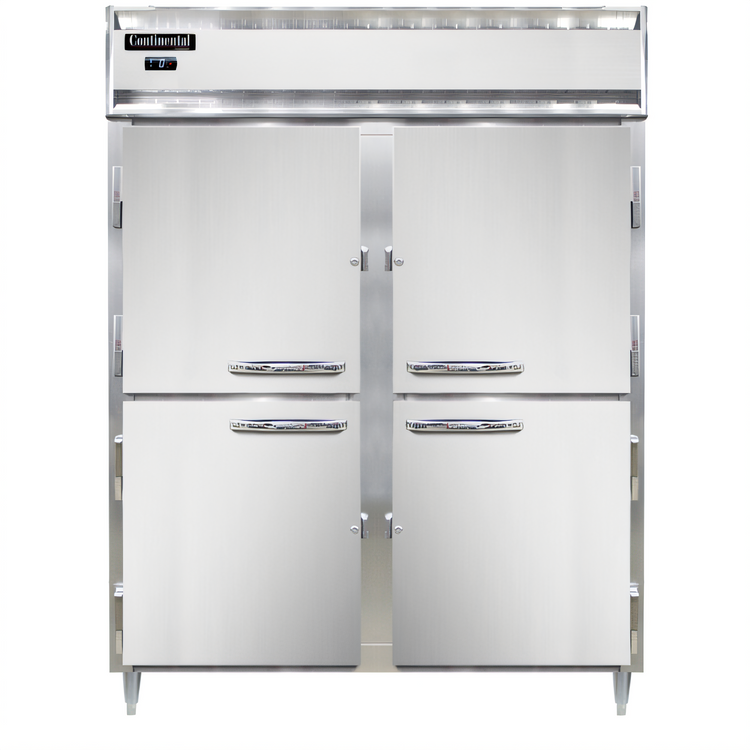 Product image #1 for Continental Refrigerator D2FENSAHD Designer Line 57" Two-Section Reach-In Freezer with Half-Height Solid Doors