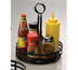 Thumbnail image #1 for American Metalcraft Round Flat Coil Wrought Iron Condiment Basket, Black