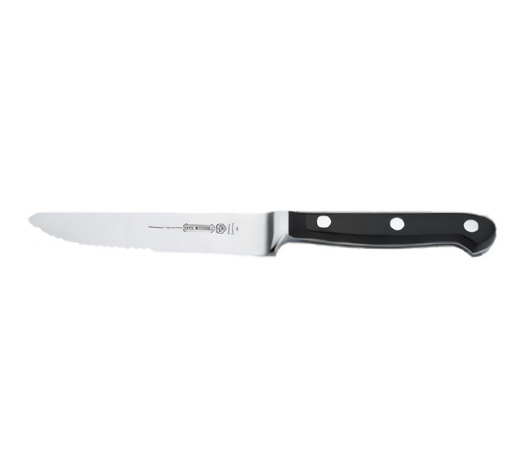 Product image #1 for Mundial 5-Inch Serrated Steak Knife with Forged High Carbon Stainless Steel Blade and Black Polyacetal Handle