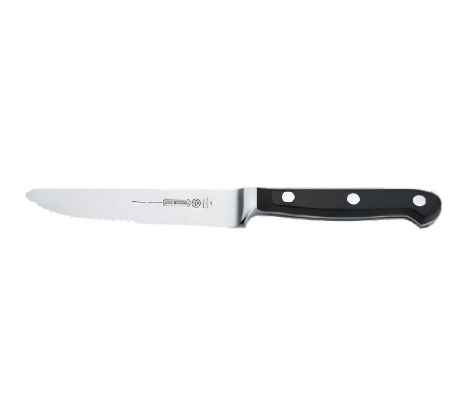 Product image #1 for Mundial 5-Inch Serrated Steak Knife with Forged High Carbon Stainless Steel Blade and Black Polyacetal Handle