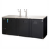 Thumbnail image #1 for Everest Refrigeration EBD4-24 Three-Section Direct Draw Keg Refrigerator with 2 Draft Towers, 89-1/4 Inch Wide, 28 Cu. Ft., Black Vinyl Exterior