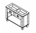 Thumbnail image #1 for DineXpress DXP3HFSL 3-Well Slimline Electric Mobile Hot Food Counter