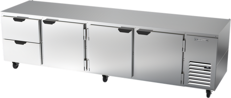 Product image #1 for Beverage-Air UCRD119AHC-2 Four-Section Undercounter Refrigerator with 2 Drawers and 3 Solid Doors