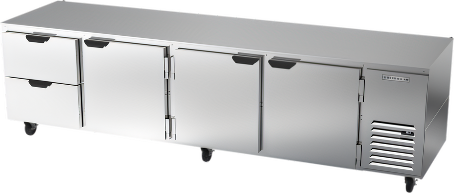 Product image #1 for Beverage-Air UCRD119AHC-2 Four-Section Undercounter Refrigerator with 2 Drawers and 3 Solid Doors