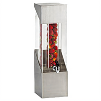 Cal-Mil Squared Single 3 Gallon Beverage Dispenser with Infusion Chamber